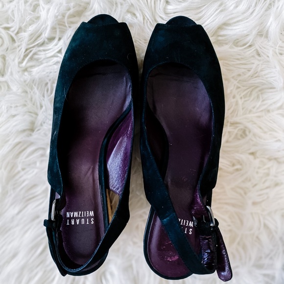 STUART Weitzman Sling Back wedges, SZ 8 EUC - Picture 5 of 12